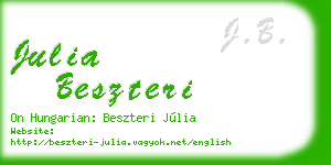 julia beszteri business card